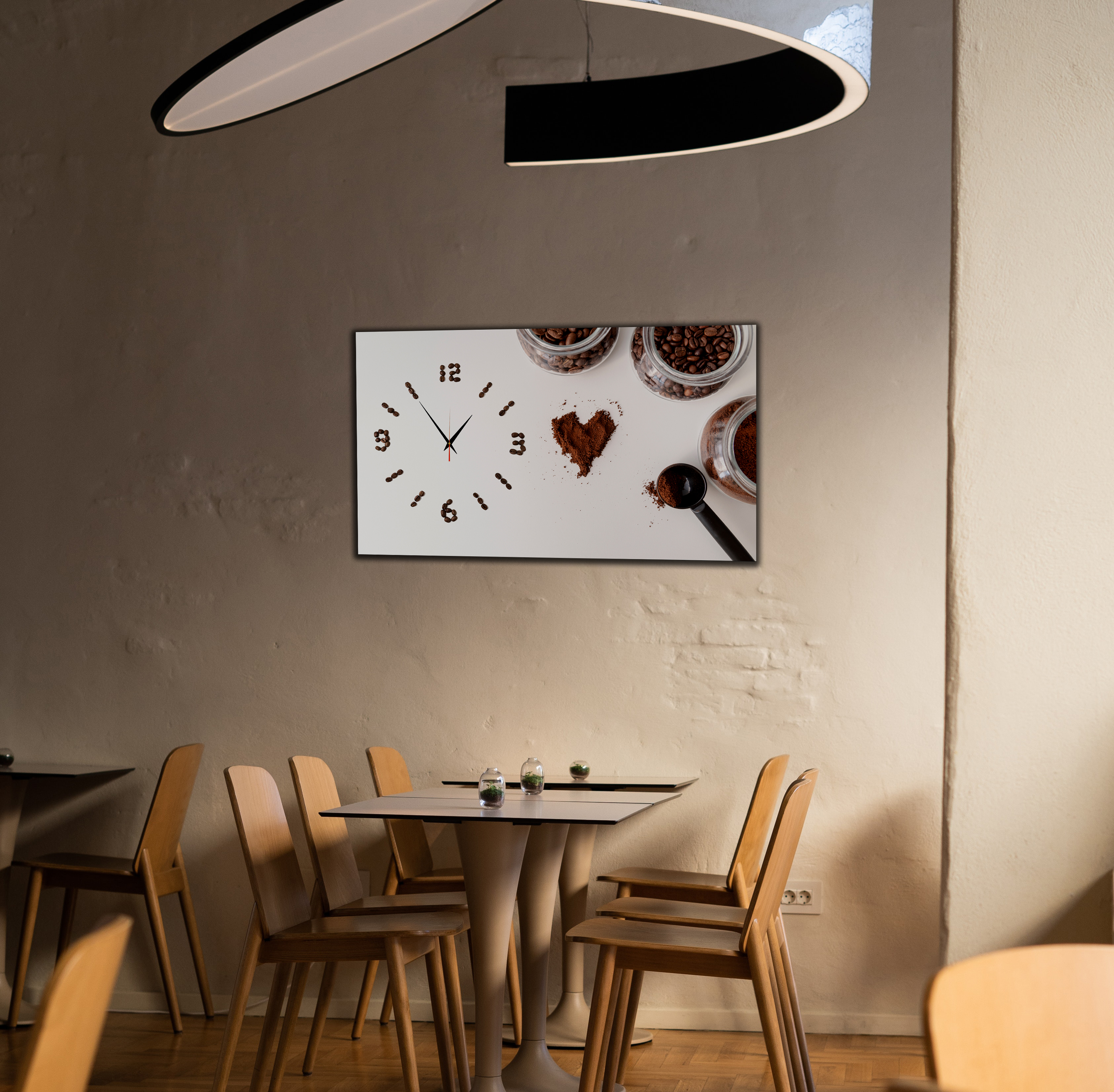 Horloge et Tableaux Café pour une  Atmosphère