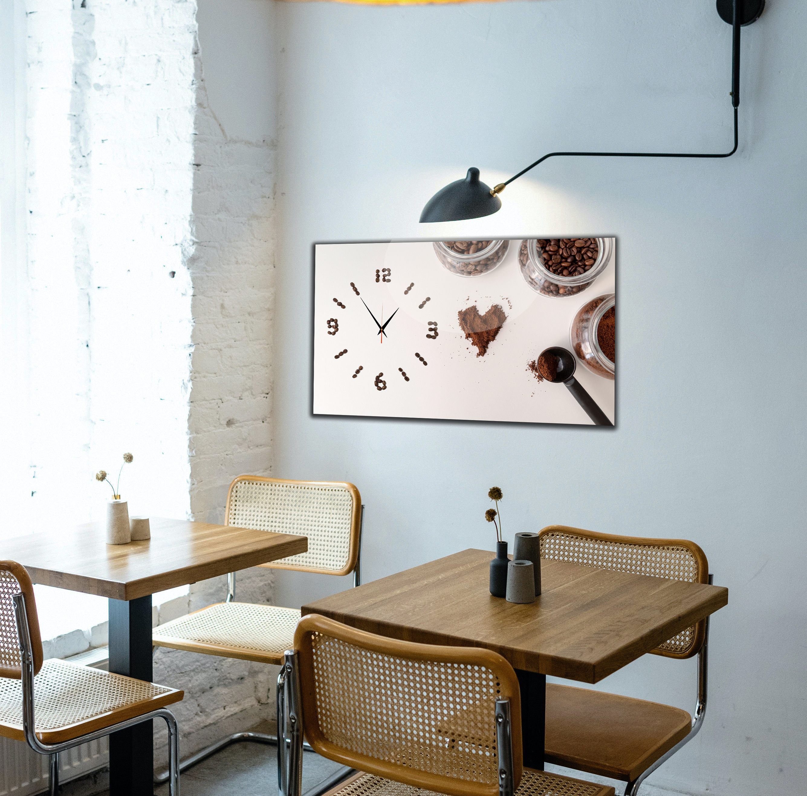 Horloge et Tableaux Café pour une  Atmosphère