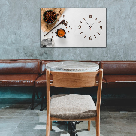 Horloge et Tableaux Café pour une Atmosphère Inspirante