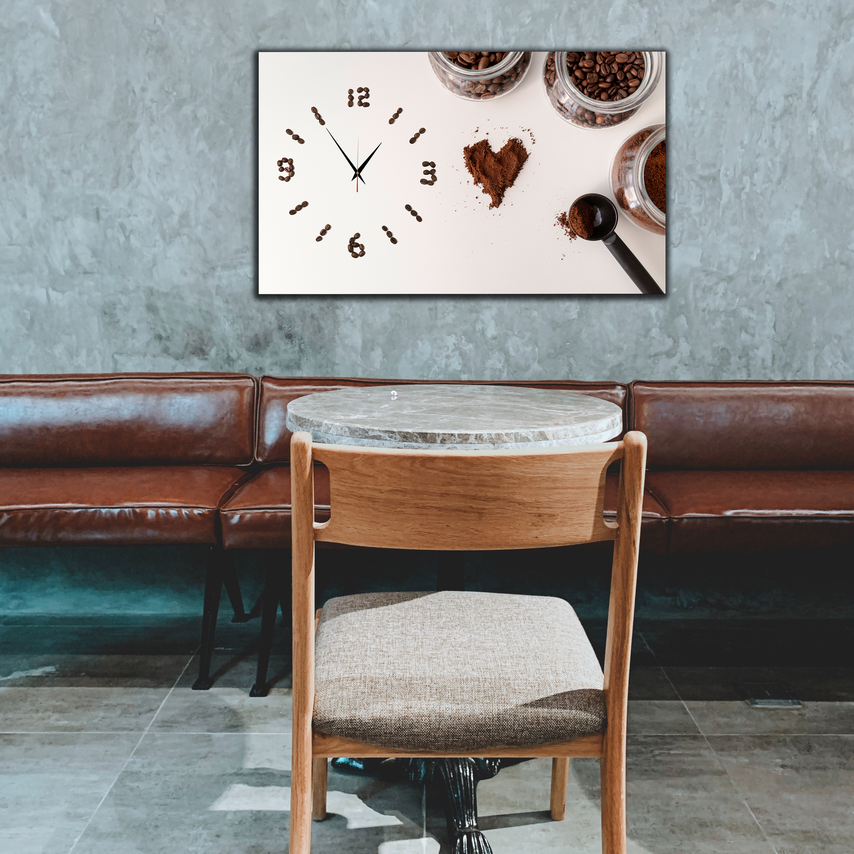 Horloge et Tableaux Café pour une  Atmosphère