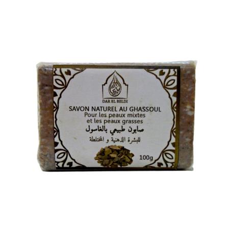 Savon Naturel aux ghassoul 100g, 100 % naturel
