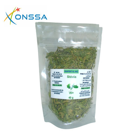 Feuilles séchées Stevia nutrition et minceur et complément alimentaire - 40g