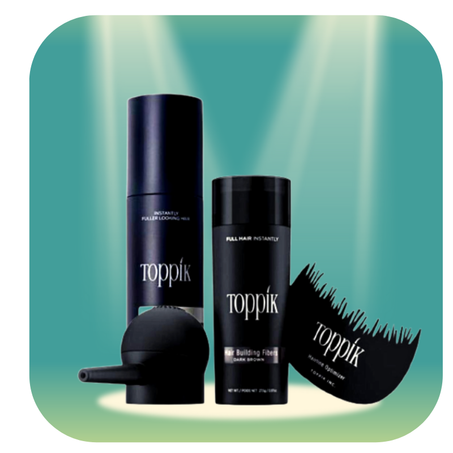 Pack 4Pcs (Toppik + Fixateur + Applicateur + Brosse)
