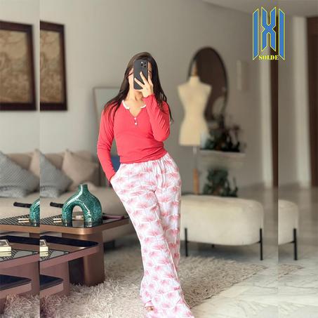 بجامة قطن ريب سروال خيط