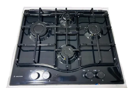 بلاك غاز اونكاستري سوداء (فورنو ديال 4) ARISTON 60سم بريكا اليكتريك و قاطع الغاز