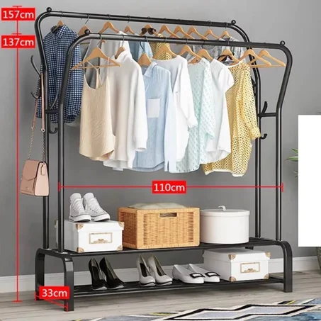 علاقة الملابس الجدارية pole 2 مصنوعة من acier inoxydable الصلب غير قابل للصدء