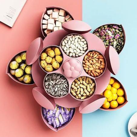 صندوق حلوى على شكل  زهرة إبداعية