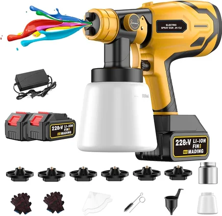 مسدس الصباغة القابل للشحن مع بطارية 21 فولت