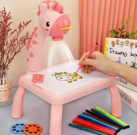 طاولة رسوم زرقاء و غوز