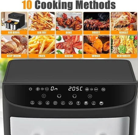 Deutshmann Double air fryer avec Ecran Tactile