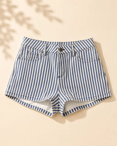 Short rayé tendance taille M