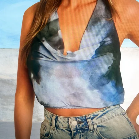 Crop top bleu clair taille 38 à vendre