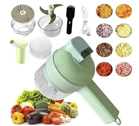 4 في 1 مجموعة قطاعة خضروات كهربائية محمولة باليد