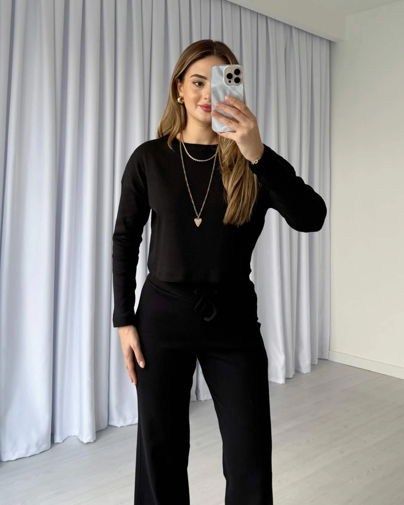 Ensemble loungewear côtelé