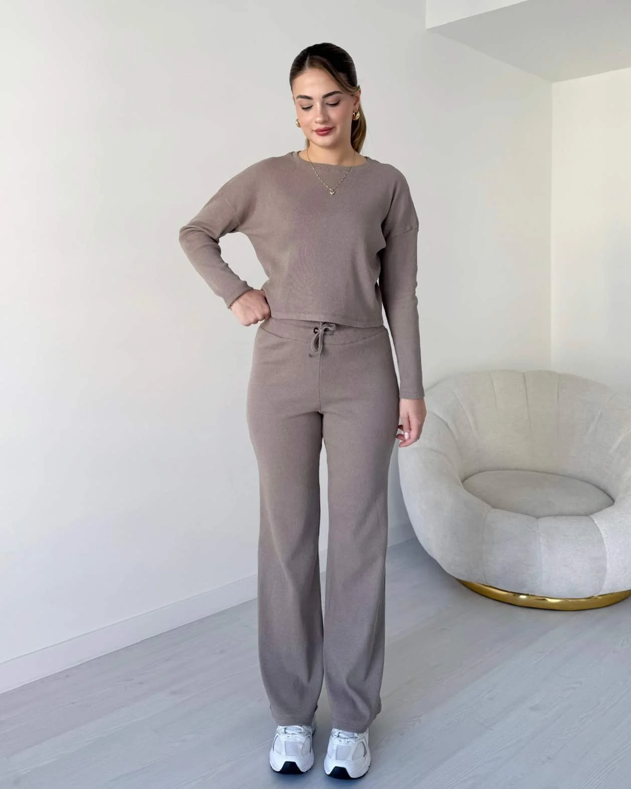 Ensemble loungewear côtelé