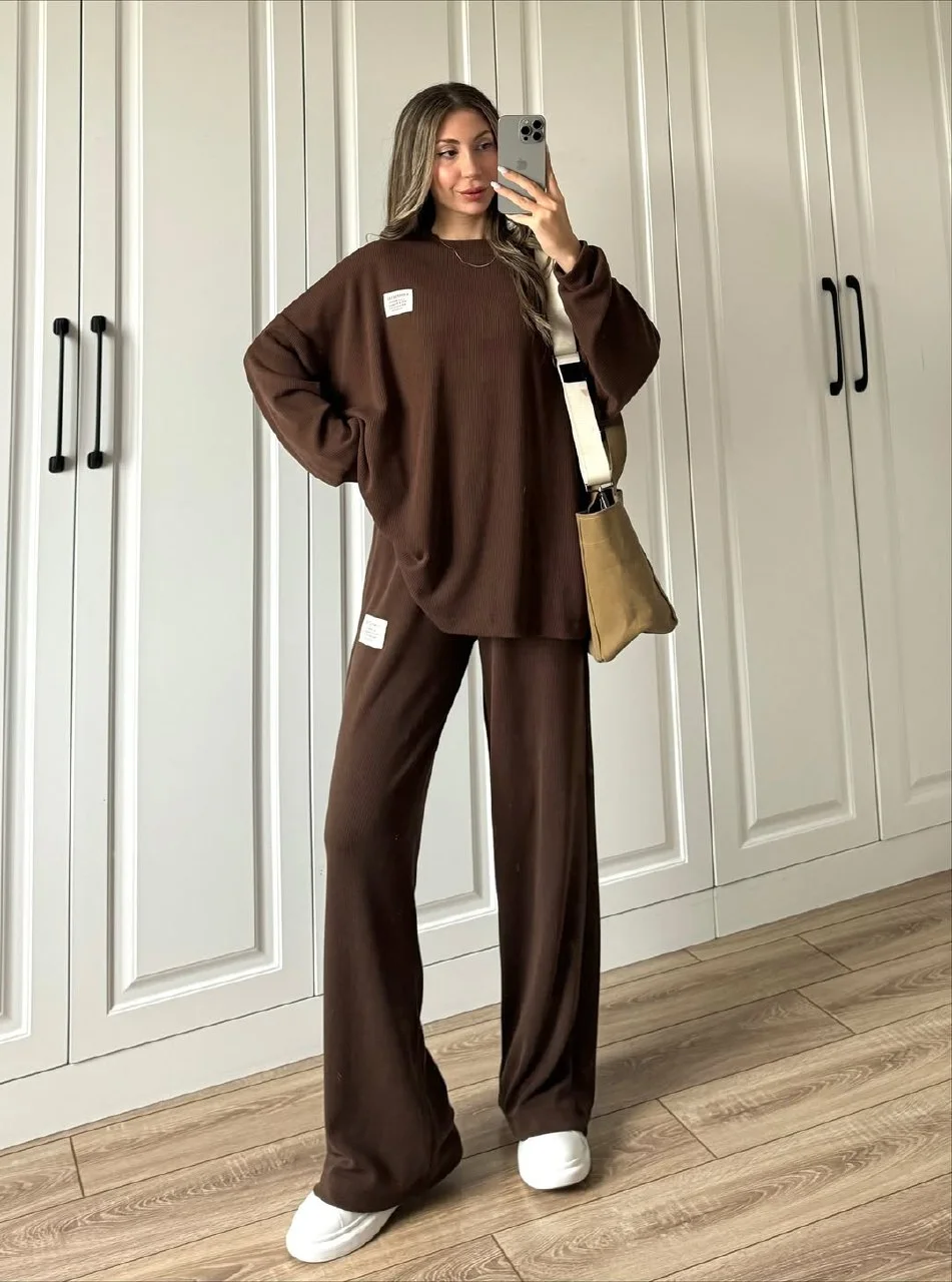 Ensemble côtelé oversize