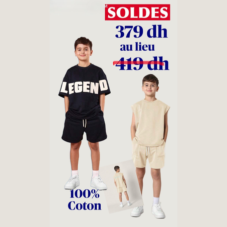 Pack 2 ensembles LEGEND + STREETWEAR Garçon