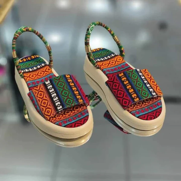 صندل صيفي نسائي بنمط بوهيمي (REF-002) اخضر