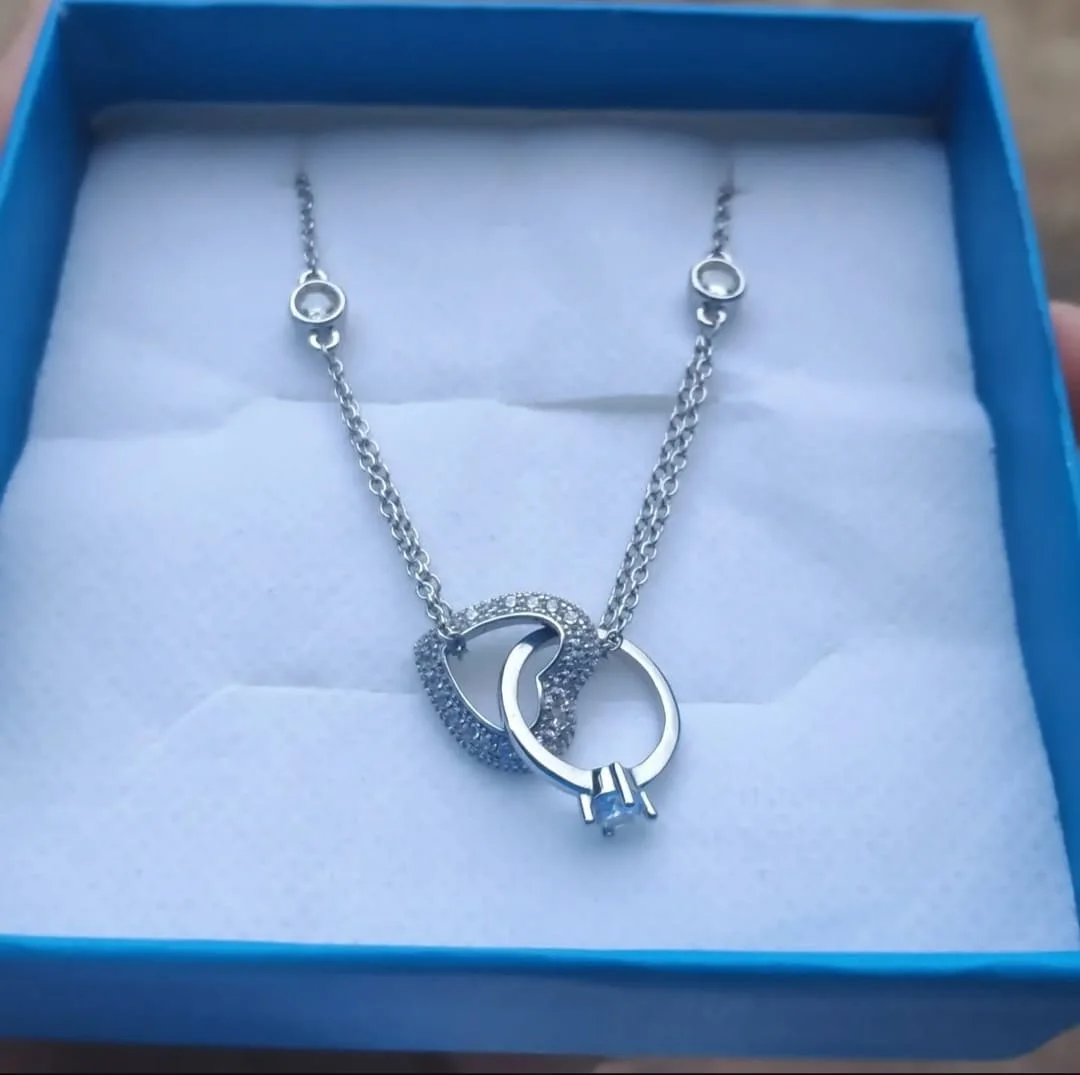 COLLIER CŒUR & BAGUE ARGENTÉ