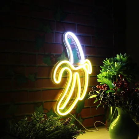 Banane enseigne au néon LED