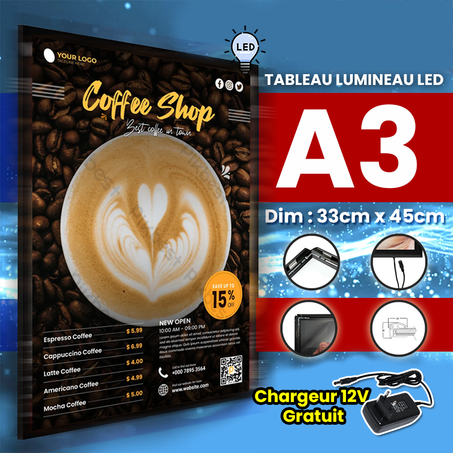tableau luminaux Led A3