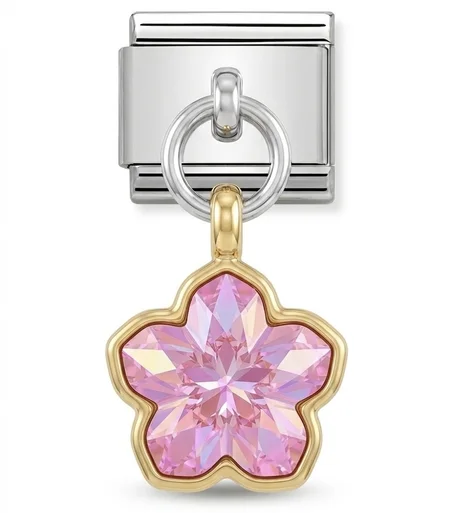 Pink silver & gold  Flower