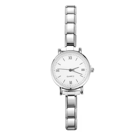 Silver circle watch