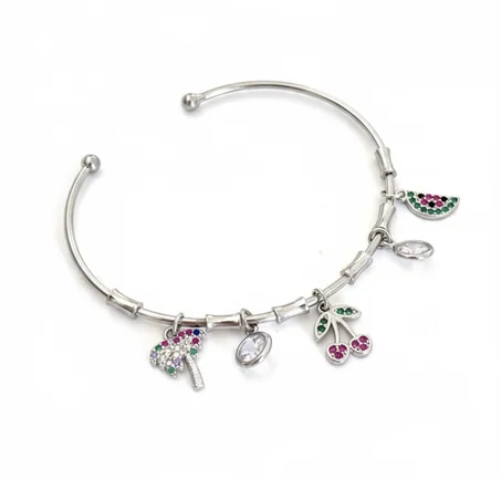 cherries charm bracelet