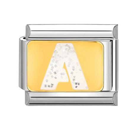 Gold & silver letter A
