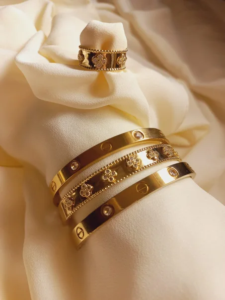 Ensemble Bracelet et bague ✨️en Acier Inoxydable ✨️