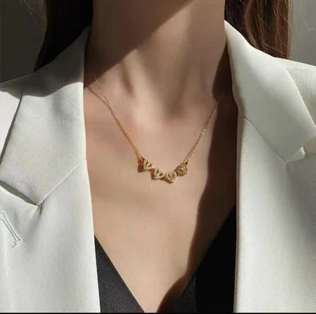 Chaîne Des Cœurs En Acier Inoxydable ⚡