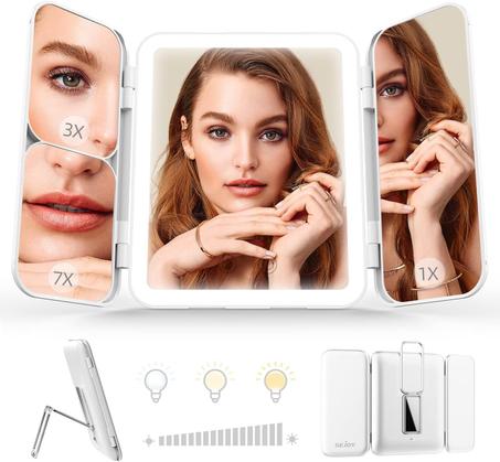 مرآة بإضاءة LED