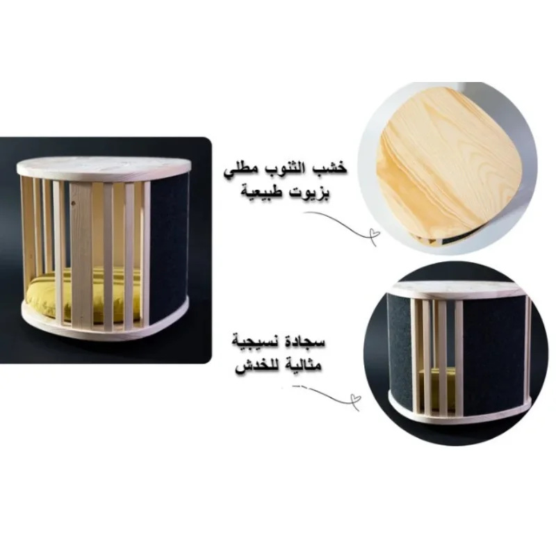 بيت خشبي عصري وجميل مصمم خصيصًا ليكون ملاذًا مريحًا لقطتك