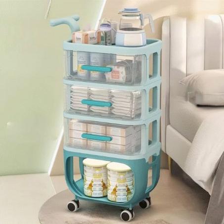 عربة ترتيب اغراض الاطفال ( 4 طوابق)