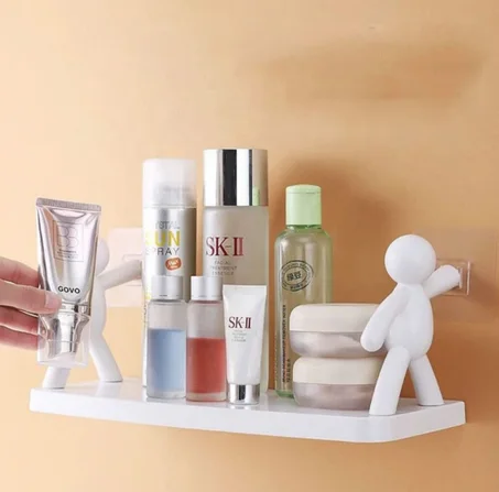 رف التخزين المتين بلمسة فنية - مثالي للحمام والمطبخ.