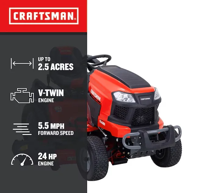 CRAFTSMAN T4400 54-in 24 -HP V-twin Gas Riding lawn mower