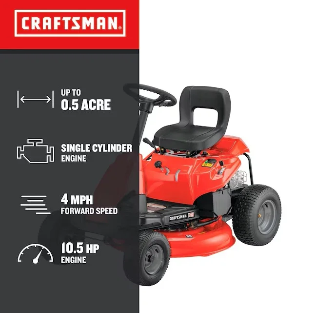 CRAFTSMAN R110 30-in 10.5 -HP Single cylinder Gas Riding lawn mower