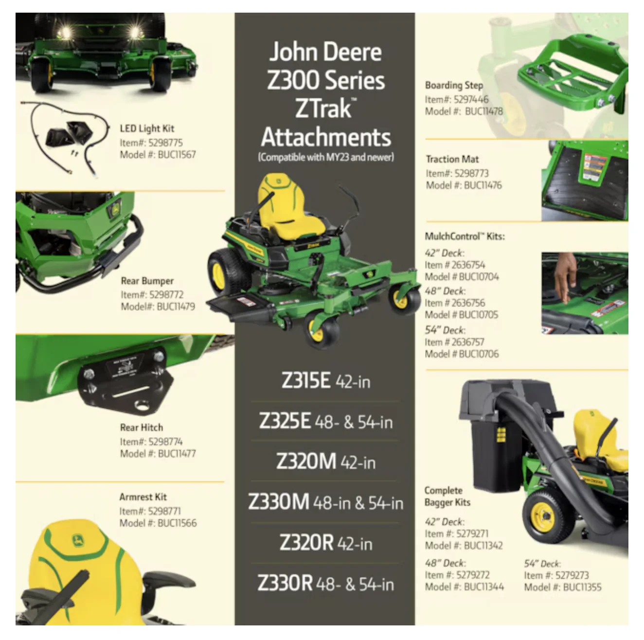 John Deere Z330R ZTrak 54-in 23 -HP V-twin Gas Zero-turn riding lawn mower