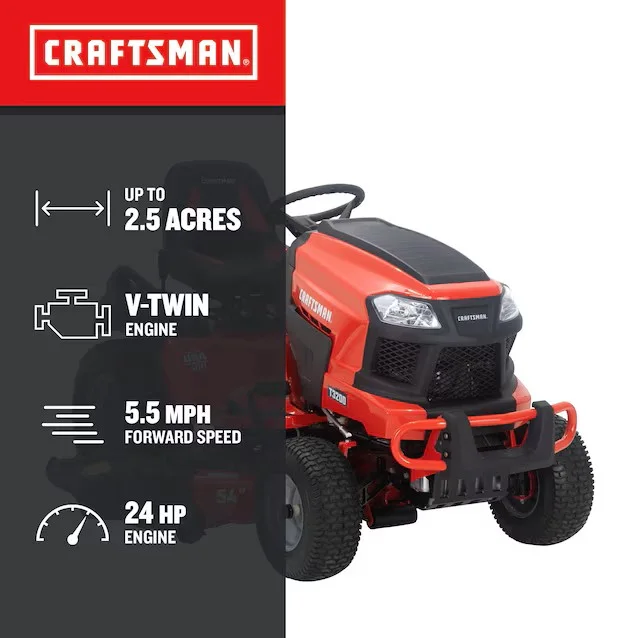 CRAFTSMAN T3200 Turn Tight 54-in 24 -HP V-twin Gas Riding lawn mower