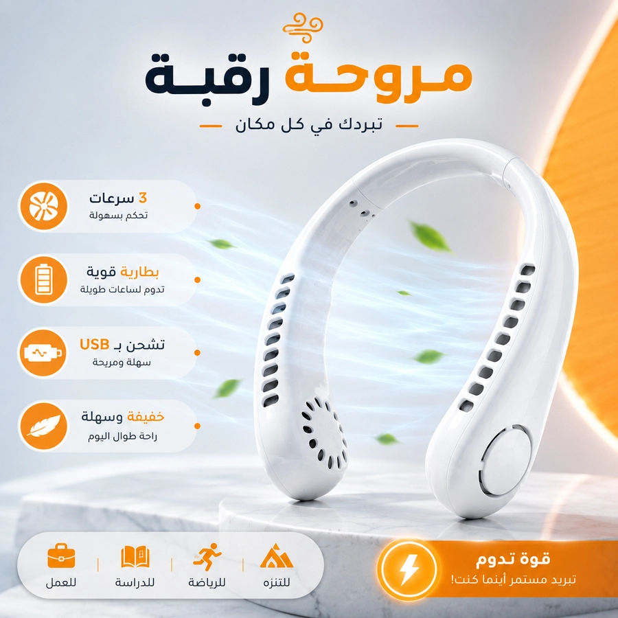 بانكه الرقبه القابلة للشحن (عرض قطعتين)