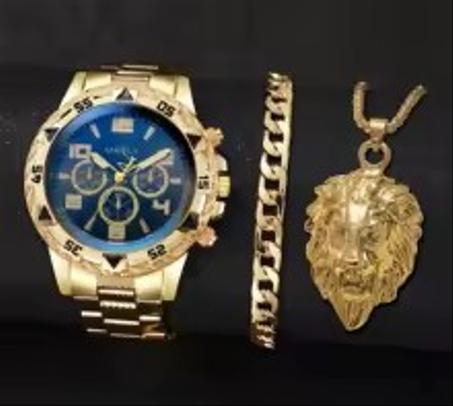 قطعة/المجموعة الأزياء الصلب الفرقة الرجال الساعات العربية الهاتفي رجل الأعمال الساعات طقم مجوهرات Relogio Masculino