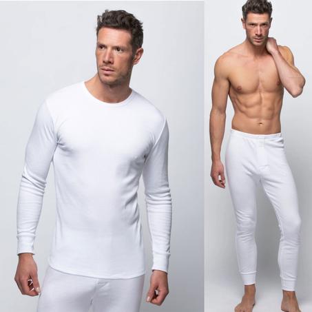 باك 2 أنسومبل ملابس داخلية للرجال - سروال و قميص طويل - 100% قطن