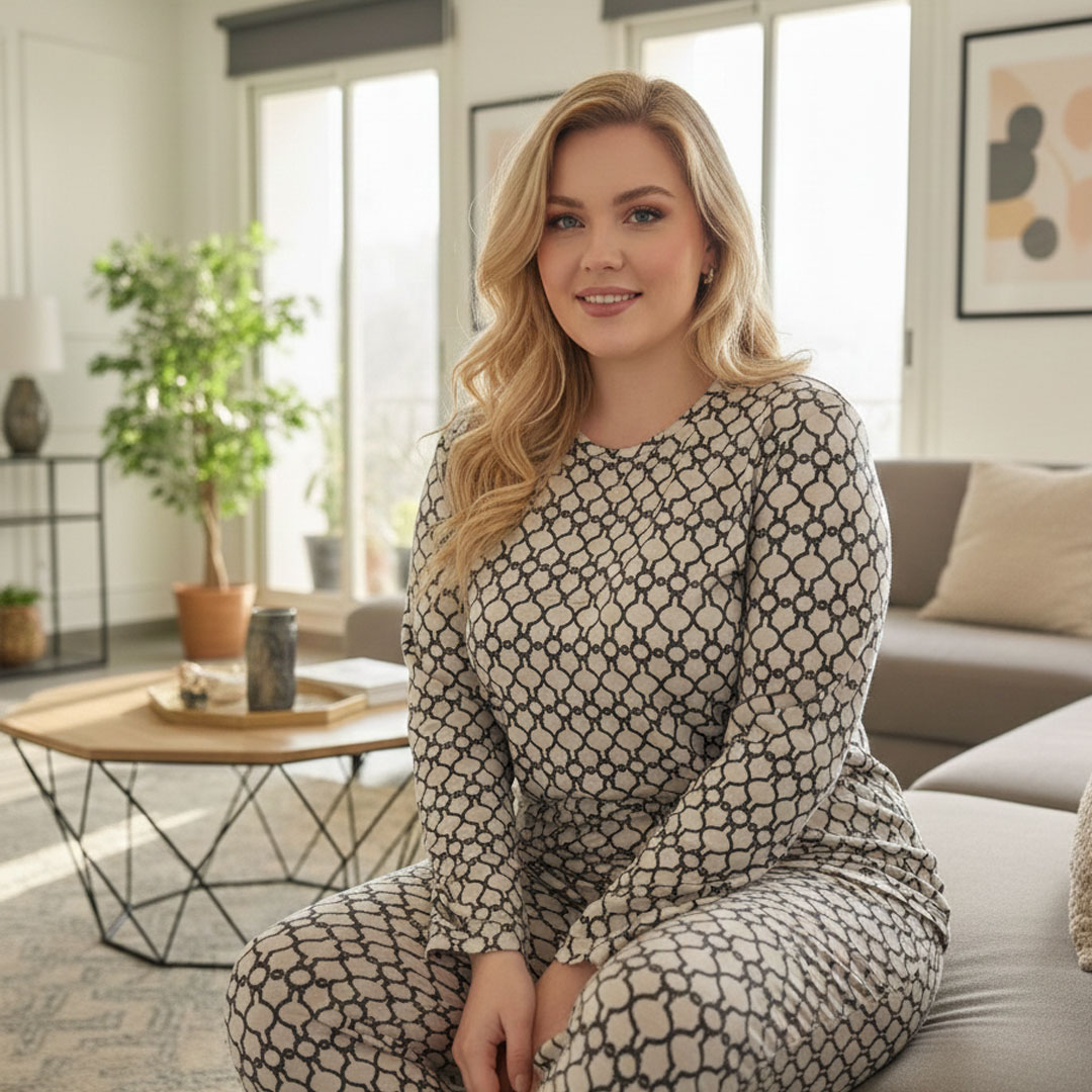 طقم بيجامة من ثوب الجاكار الممتاز