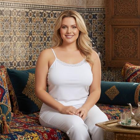 قميص داخلي للنساء - 100% قطن - كود 1016