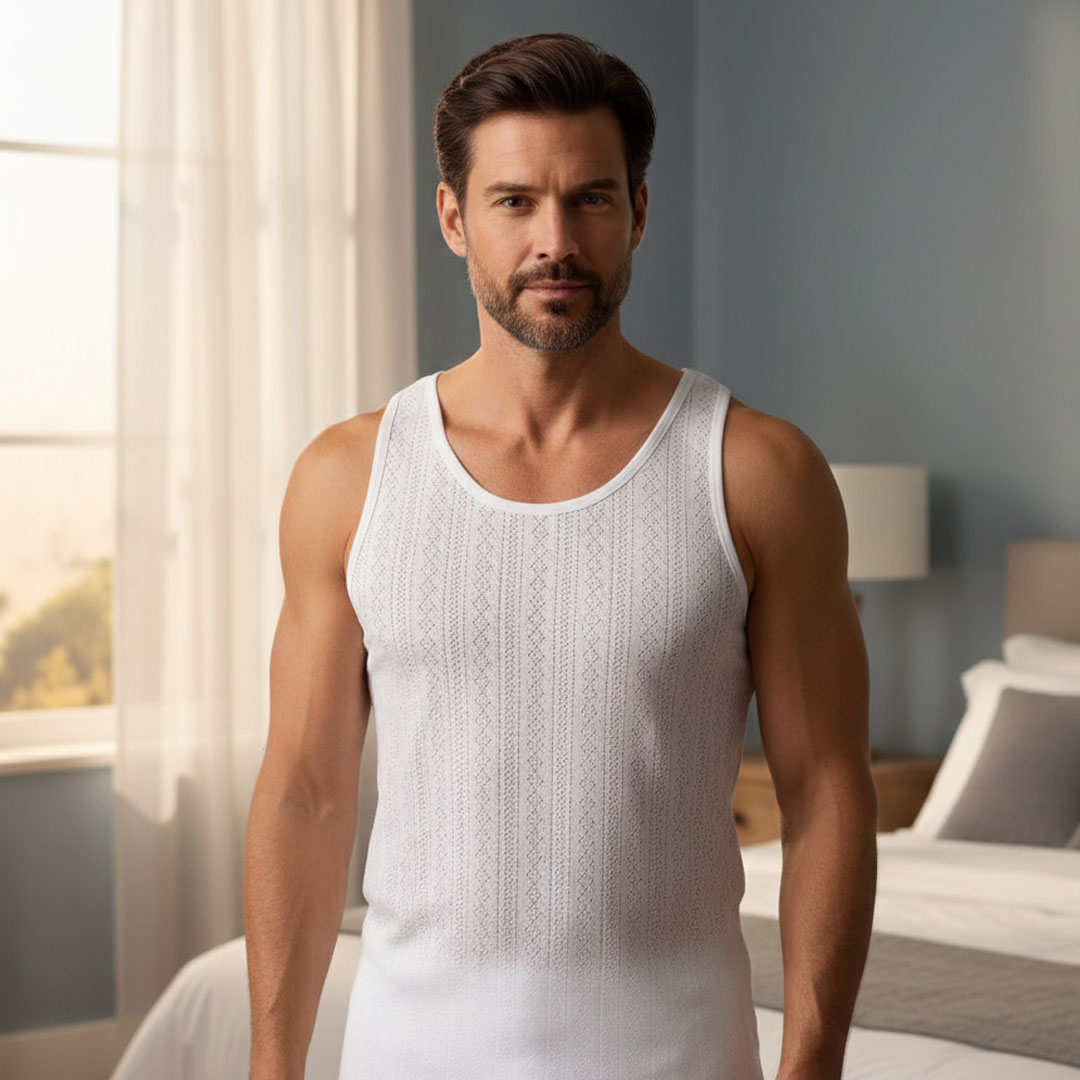 5 أقمصة ديباردور  للرجال مخرم بثقوب التهوية - 100% قطن