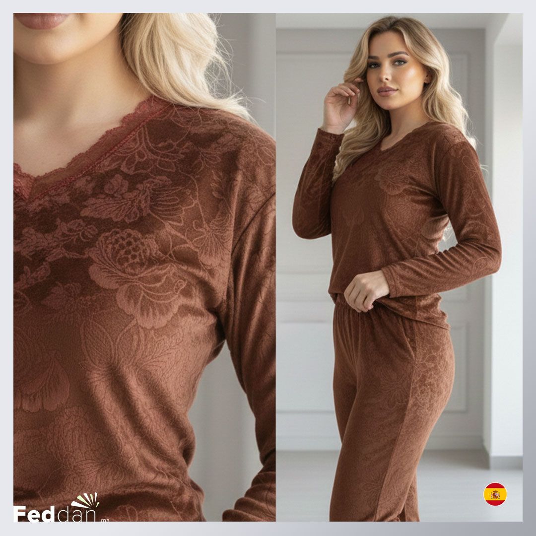 طقم بيجامة شتوية قميص و سروال