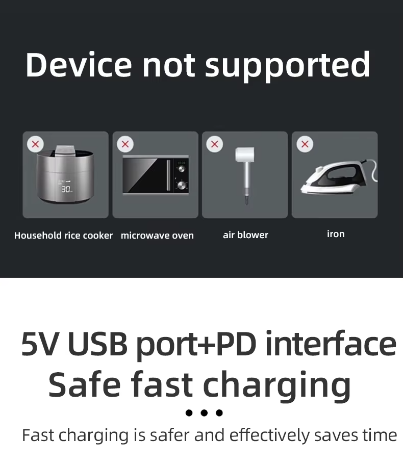 Convertisseur multifonction 12V24VDC pour voiture Prise USB AC220V Charge rapide Onduleur pour voiture