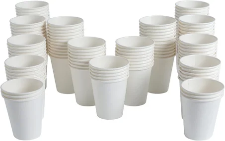 MayTree Vasos de papel compostables y biodegradables de 8 onzas para agua caliente, soporte para té, para llevar y taza de café fría, paquete de 250