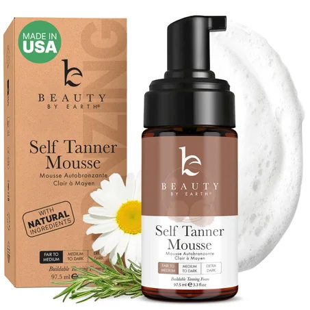 Mousse autobronceador, fabricada en Estados Unidos con ingredientes naturales y orgánicos, mousse autobronceadora para bronceado falso