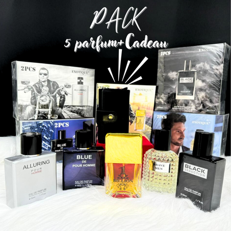 باك 5 عطور رجالية فخمة + هدية